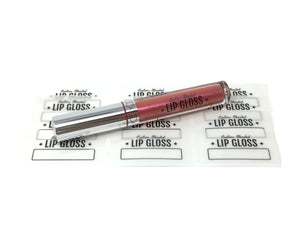 Image of clear label sets that are included in Deluxe Lip Gloss Making Kit