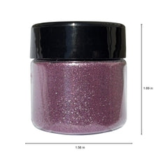 Wildflower Pink Biodegradable Plastic-Free Glitter Jar with Size references 