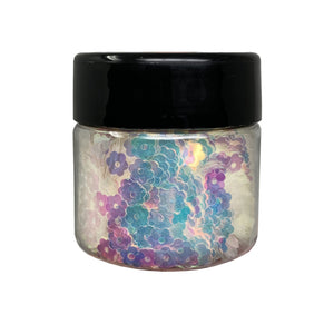 3/4 oz Jar of Enchanted Flower Shaped Biodegradable Glitter