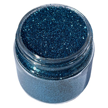 Metallic Deep Sea Blue ultrafine biodegradable glitter top down Jar View
