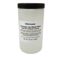 30 ounce jar of Versagel Lip Gloss gel base with black screw top lid