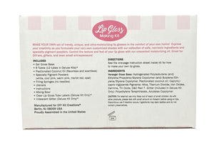 Deluxe DIY Lip Gloss Making Kit Box Back Info Panel