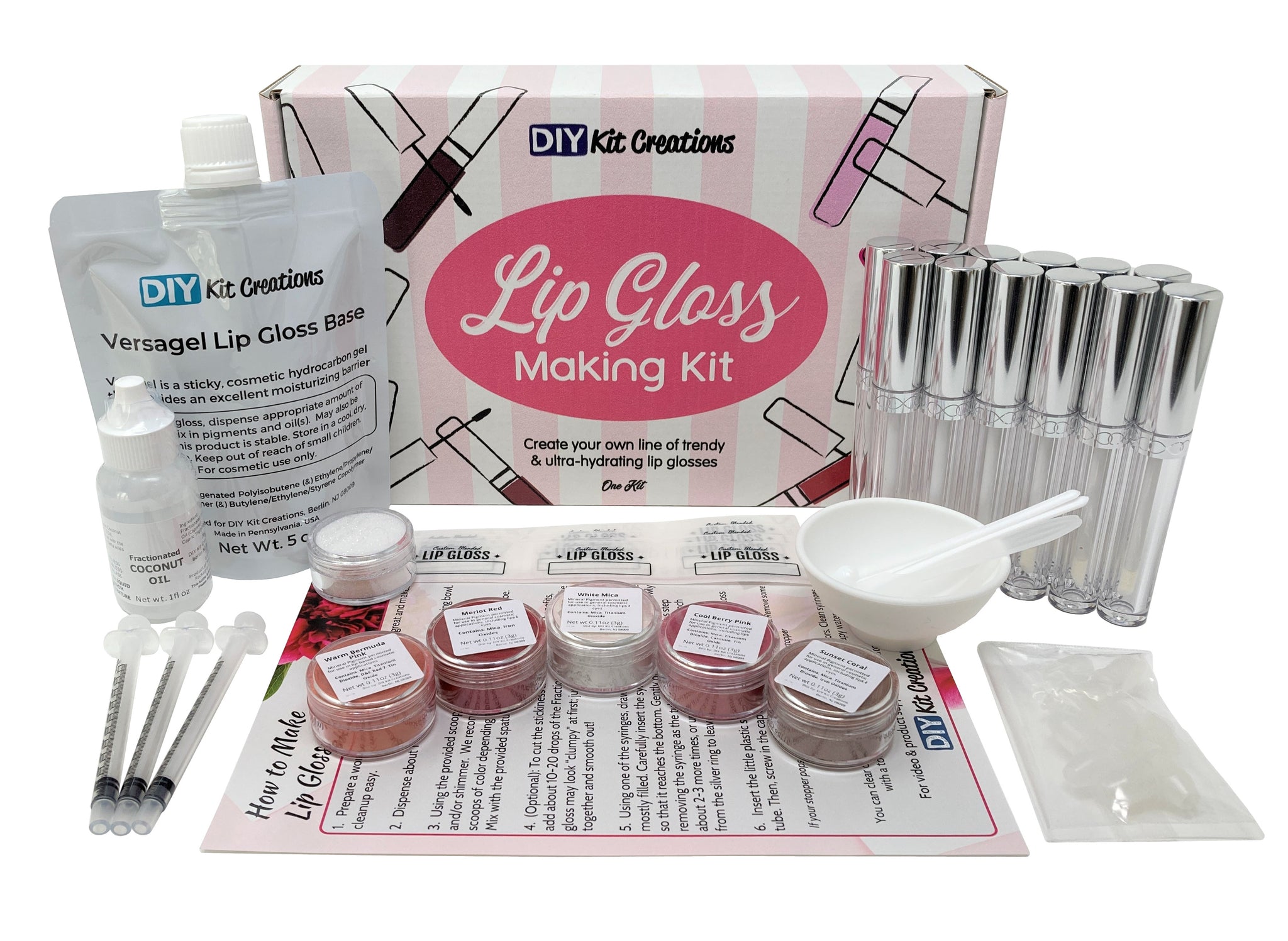  Lip Gloss, GOGOPARTY DIY Lip Gloss Base, Lipgloss Making Kits,  Make Your Own Lip Kit Glitter Lip Gloss Set for Teens, Girls, Adults, Kids  Lip Gloss, Lip Gloss Making Kit